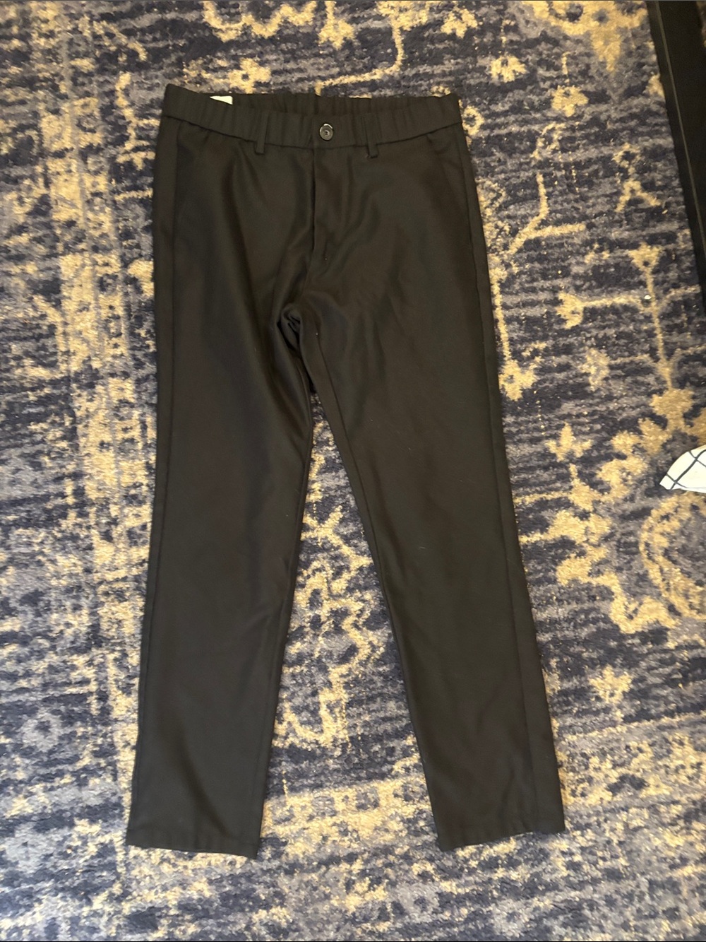 Men's Black Slim Dress Pants